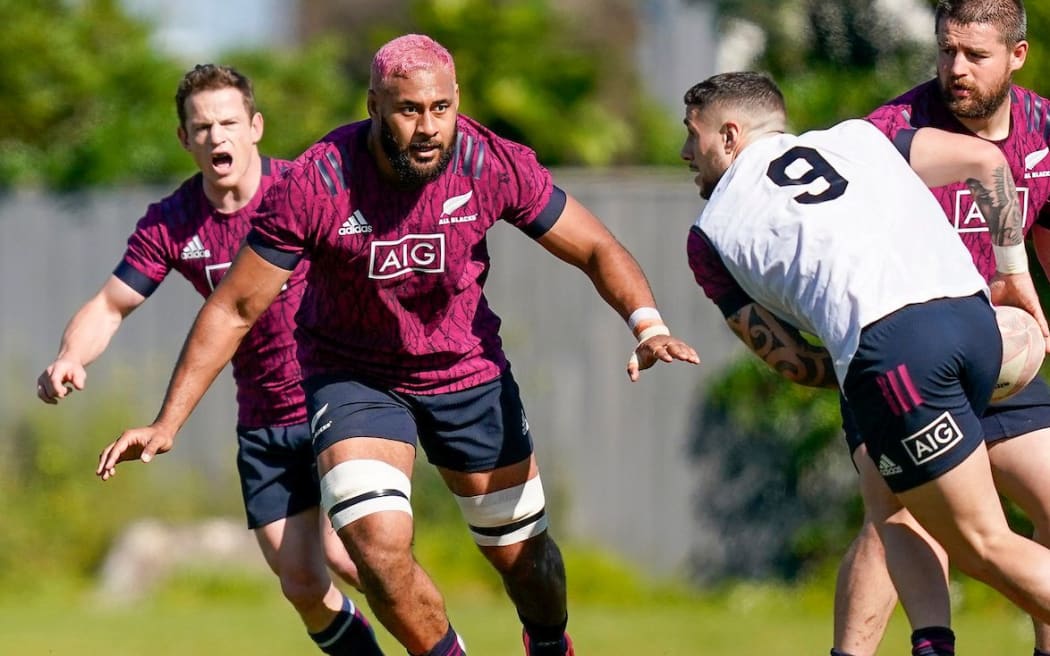 Patrick Tuipulotu, All Blacks public training session, Rugby Park, Whakatane, New Zealand, Tuesday 22nd September 2020. Copyright photo: John Cowpland / www.photosport.nz