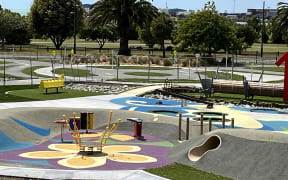 The playground at Caroline Bay, Timaru