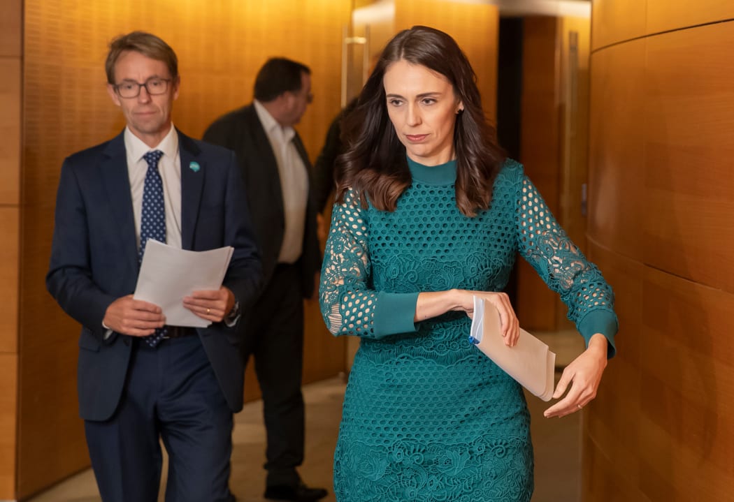 Prime Minister Jacinda Ardern and Director General of Health Dr Ashley Bloomfield