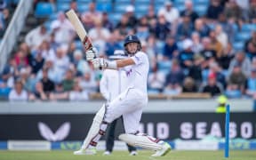 England's Joe Root bats against New Zealand during day 4 of the 3rd Test between New Zealand and England at Headingley, Leeds.