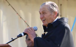 Kiingi Tuheitia making his annual speech at Turangawaewae in August 2016