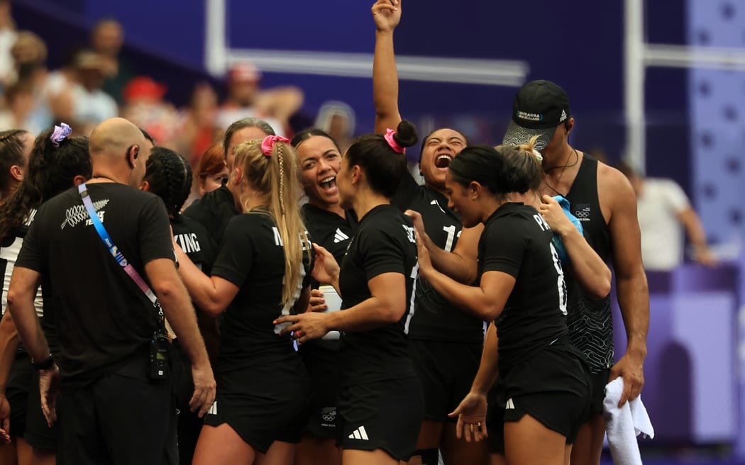New Zealand celebrate victory at the Paris Olympics.