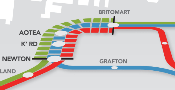 The 3.5km rail tunnel runs from Britomart to Newton.