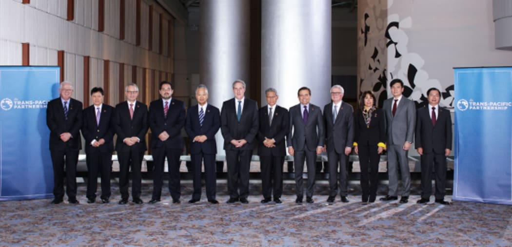 Ministers at the start of TPP talks in Atlanta.
