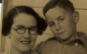 Chris Cameron with his mother
