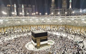 MECCA, SAUDI ARABIA - JULY 12: Pilgrims perform the farewell circumambulation to fulfill the Hajj pilgrimage in Mecca, Saudi Arabia on July 12, 2022. Islam Yakut / Anadolu Agency (Photo by Islam Yakut / ANADOLU AGENCY / Anadolu Agency via AFP)