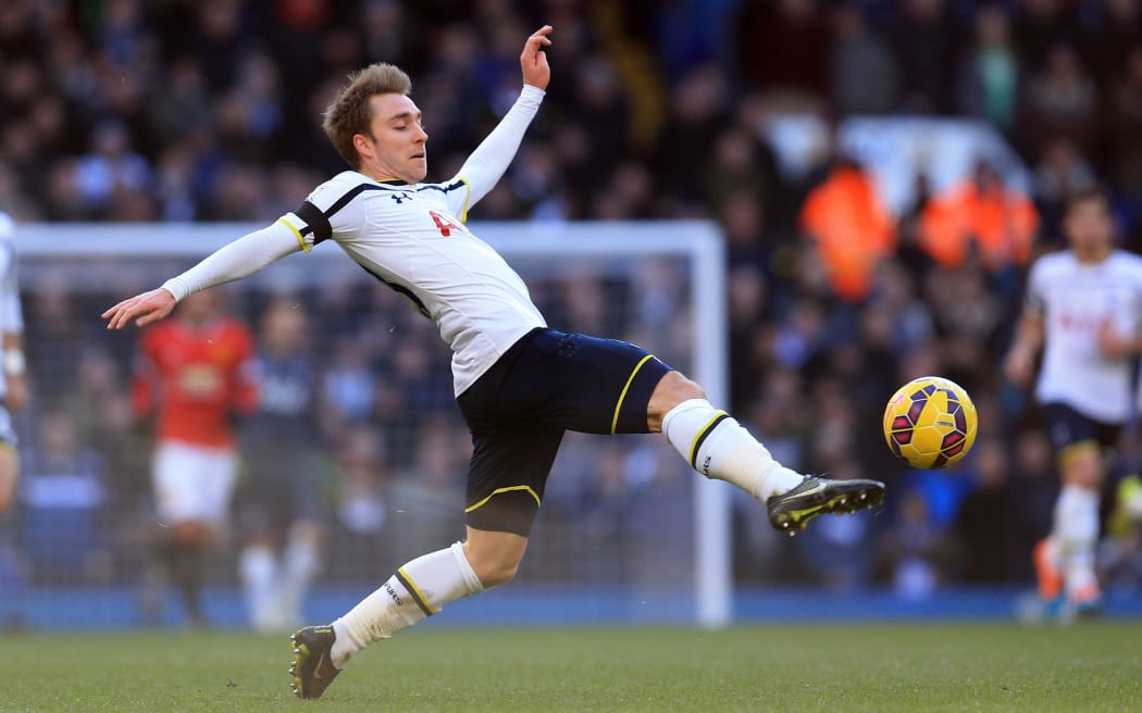Spurs midfielder Christian Eriksen in action