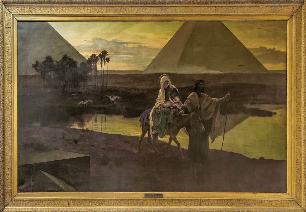 Frederick Goodall, The Flight into Egypt, 1884, oil on canvas