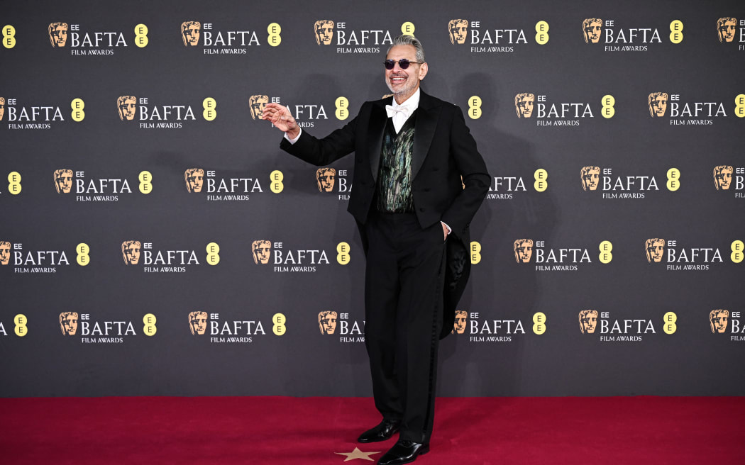 US actor and musician Jeff Goldblum poses on the red carpet upon arrival at the BAFTA British Academy Film Awards at the Royal Festival Hall, Southbank Centre, in London, on February 16, 2025.