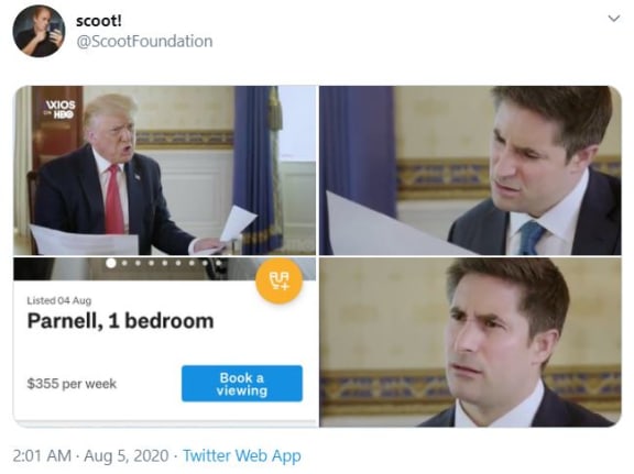 A reaction meme from Jonathan Swan's Trump interview
