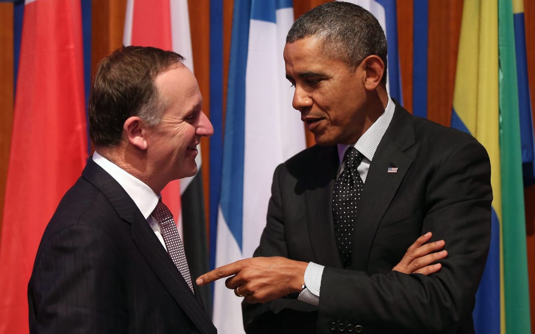 John Key and Barack Obama.