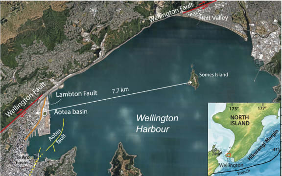 The line showing the basin