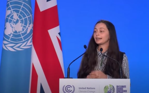 India Logan-Riley addresses today's opening session of the COP26 summit in Scotland.