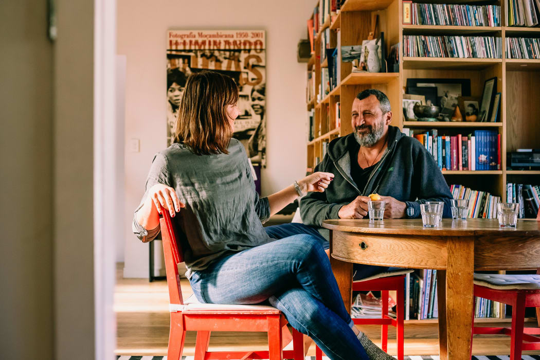 Vibeke Brethouwer and husband Francisco Blaha at home on Waiheke Island.