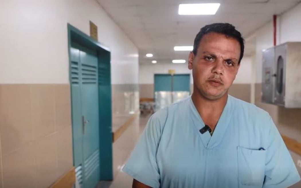 Gazan doctor Khaled al Sir was detained by Israeli soldiers in 2024.
