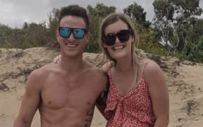 Holly Bates with her Australian partner.