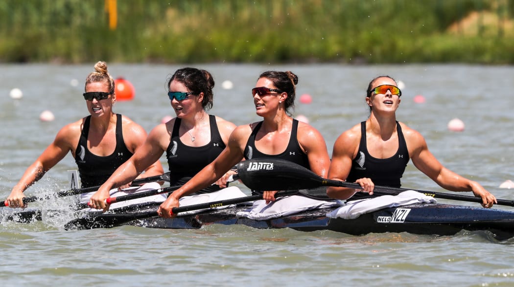 Caitlin Ryan, Aimee Fisher, Kayla Imrie and Lisa Carrington K4 500.
