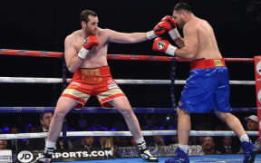 David Price (left) in action against Christian Hammer.