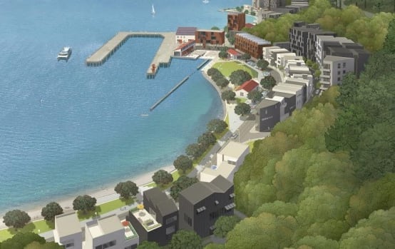 Artists impression of Shelly Bay development