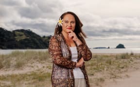 Promo shot of Carmel Sepuloni on Celebrity Treasure Island.