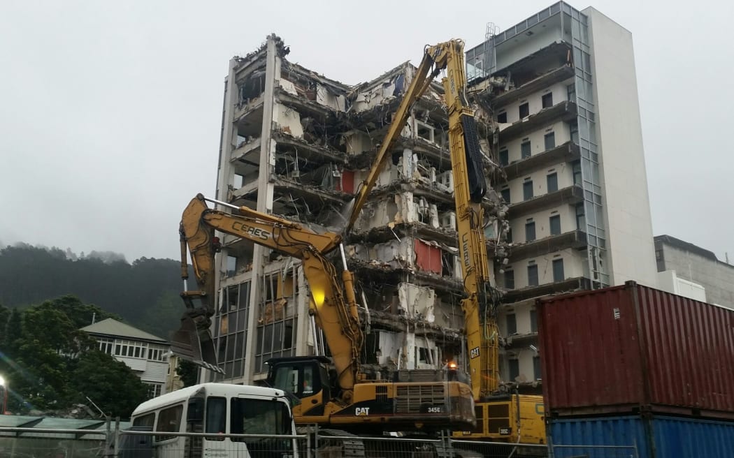 61 Molesworth Street is being demolished after being damaged in last month's earthquake.