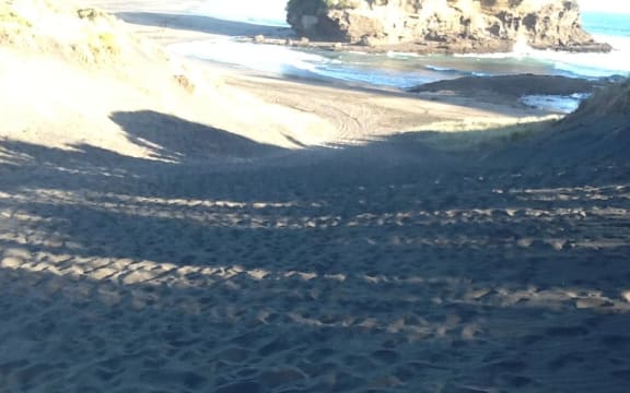 Jim Harre's access track to O'Neill's Bay.