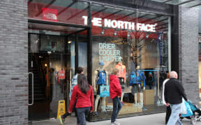 Outdoor products company The North Face store in Liverpool, UK.