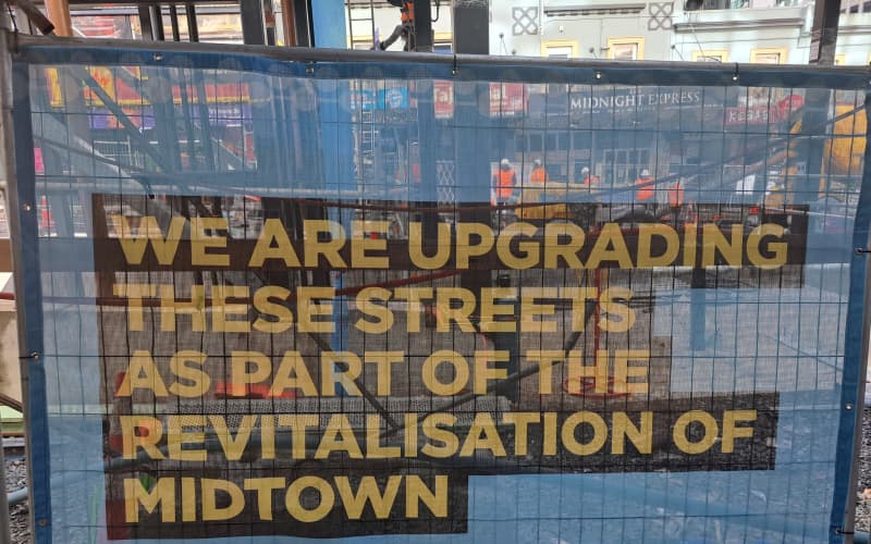 The construction has made the area a dead zone for foot traffic, Roma Blooms manager Jugdish Naran said.