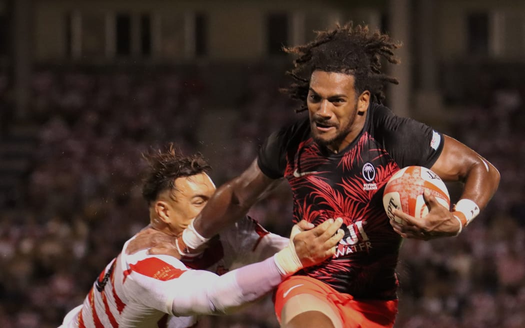 Selestino Ravutaumada in action against Japan