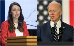 Prime Minister Jacinda Ardern and US President Joe Biden