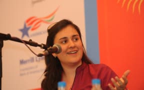 Pakistani novelist Kamila Shamsi - pictured in Jaipur in 2011