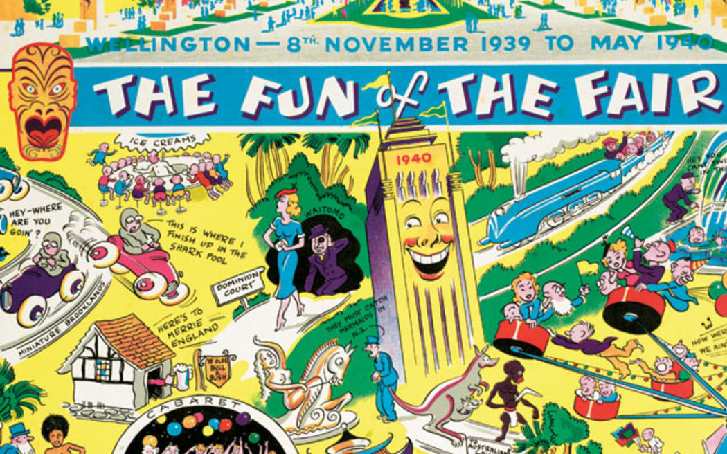 NZ Centennial Exhibition poster, 1939 (Alexander Turnbull Library, Eph-E-EXHIBITION-1939-01)