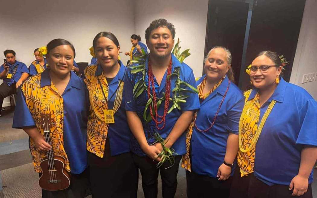 Mele Ikiua with four of her five children.

L-R: Eunique Ikiua, Kaira-Jo Talagi-Ikiua, Topui Jnr Talagi-Ikiua, Ms Ikiua, Hannah Edwards-Ikiua

Photo supplied.