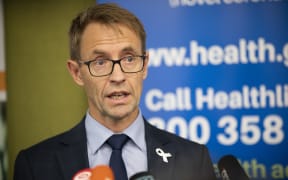Dr Ashley Bloomfield, Director General of Health, addresses media about the NZ Covid-19 cases