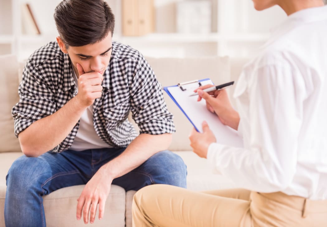 Man having counselling