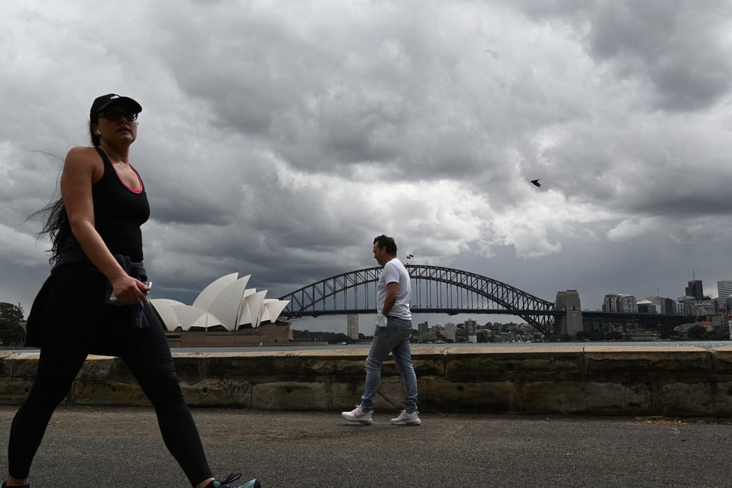 Residents are out for exercise along the Sydney Harbour on September 13, 2021 after some relaxations in the Covid-19 pandemic restrictions by the New South Wales state.