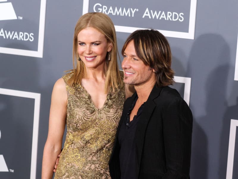 (FILE) Nicole Kidman and Keith Urban split after 19 years of marriage on Monday, September 29, 2025. LOS ANGELES, CALIFORNIA, USA - FEBRUARY 10: Australian-American actress and producer Nicole Kidman and husband/Australian-American country music singer, guitarist, and songwriter Keith Urban arrive at the 55th Annual GRAMMY Awards held at Staples Center on February 10, 2013 in Los Angeles, California, United States. (Photo by Xavier Collin/Image Press Agency/NurPhoto) (Photo by Image Press Agency / NurPhoto via AFP)