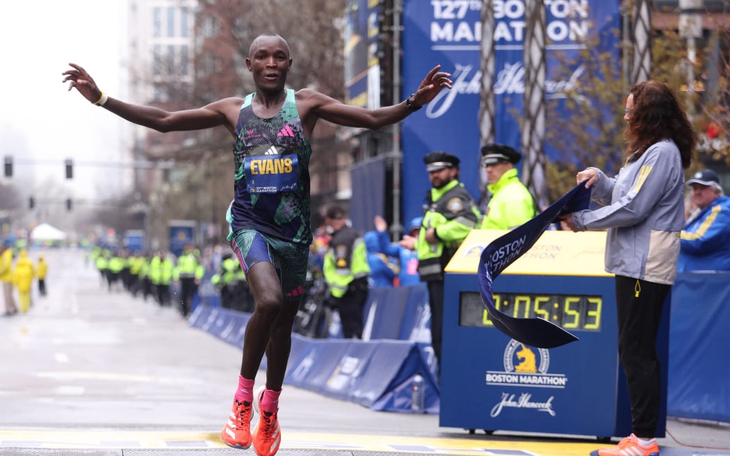 Evans Chebet of Kenya wins the 127th Boston Marathon.