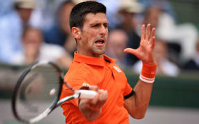 The tennis world number one Novak Djokovic at the 2015 French Open.