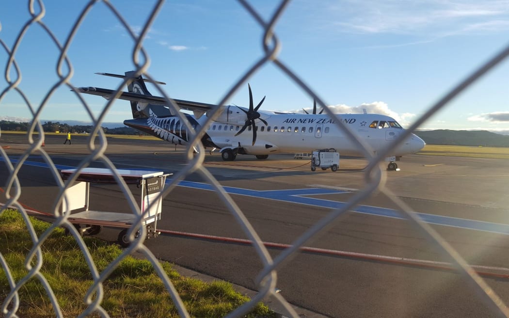 The plane which was forced to make an emergency landing at Hawke's Bay Airport.