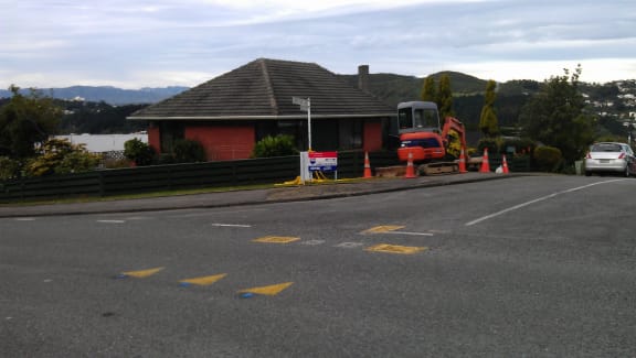 One of three houses which Wellington City Council has said the residents can return to