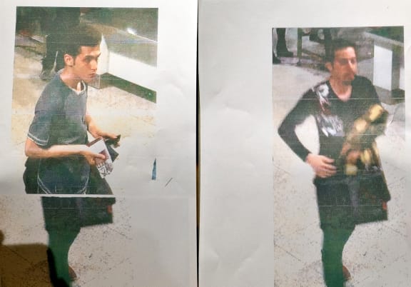 Police have released pictures of the pair who used stolen passports. At left is Pouria Nour Mohammad Mehrdad, 19, from Iran and an unidentified man.