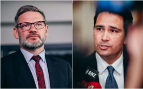 Immigration Minister Iain Lees-Galloway and National Party leader Simon Bridges.