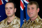 Lance Corporals Pralli Durrer (left) and Rory Malone.