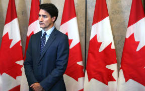 Canadian Prime Minister Justin Trudeau attends a press conference on October 14, 2024, on Parliament Hill in Ottawa, after Canada expelled six top Indian diplomats, including the country's ambassador. - India and Canada each expelled the other's ambassador and five other top diplomats, after New Delhi said its envoy had been named among "persons of interest" following the 2023 murder of Canadian citizen Hardeep Singh Nijjar, a Sikh separatist leader. (Photo by Dave Chan / AFP)