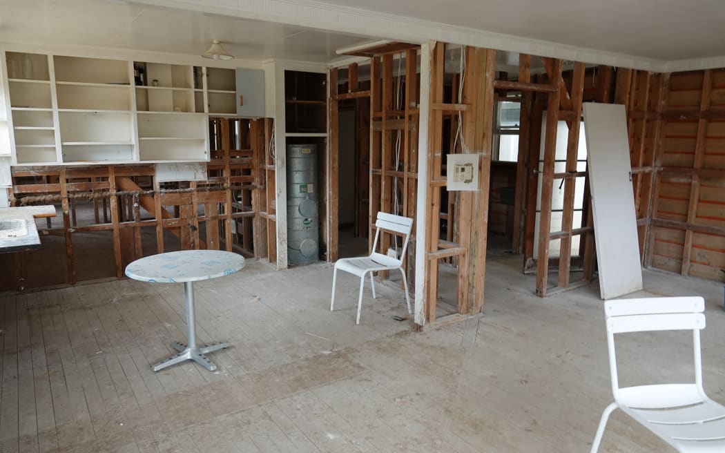 Shane Fell's house is now a shell inside.
