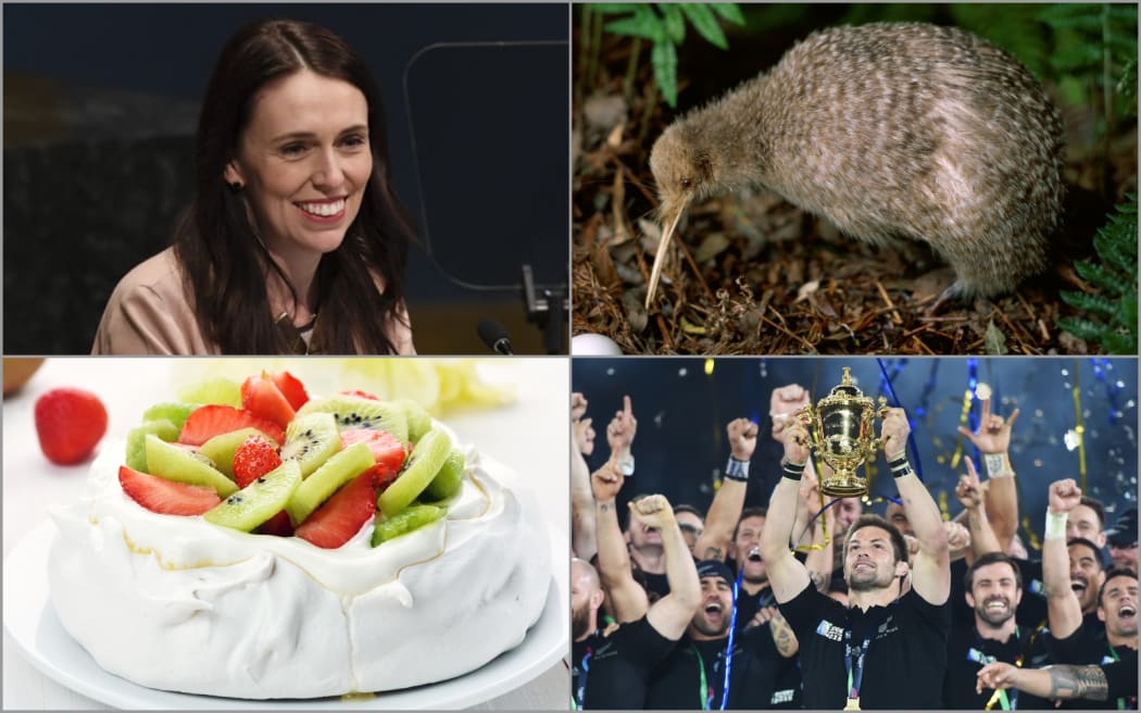 Prime Minister Jacinda Ardern, little spotted kiwi, pavlova, Richie McCaw.
