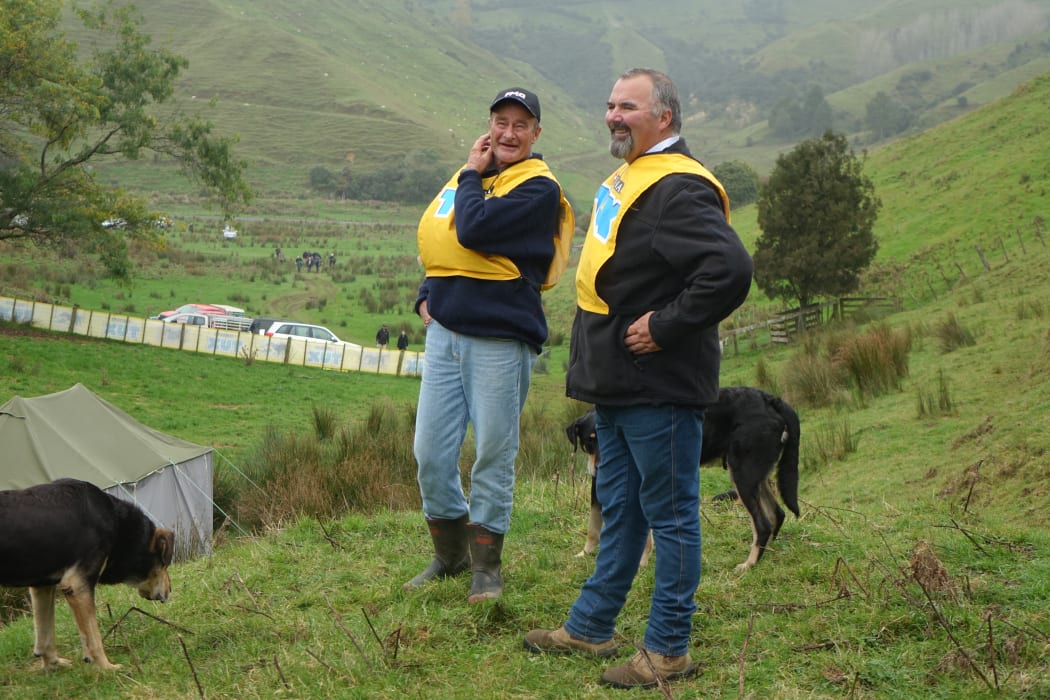 Huntaway finalist Dan Murphy, left, and Kerry Kilminster