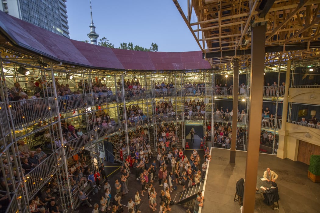 Inside the Pop-up Globe in Auckland