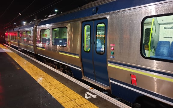Train at Petone station.